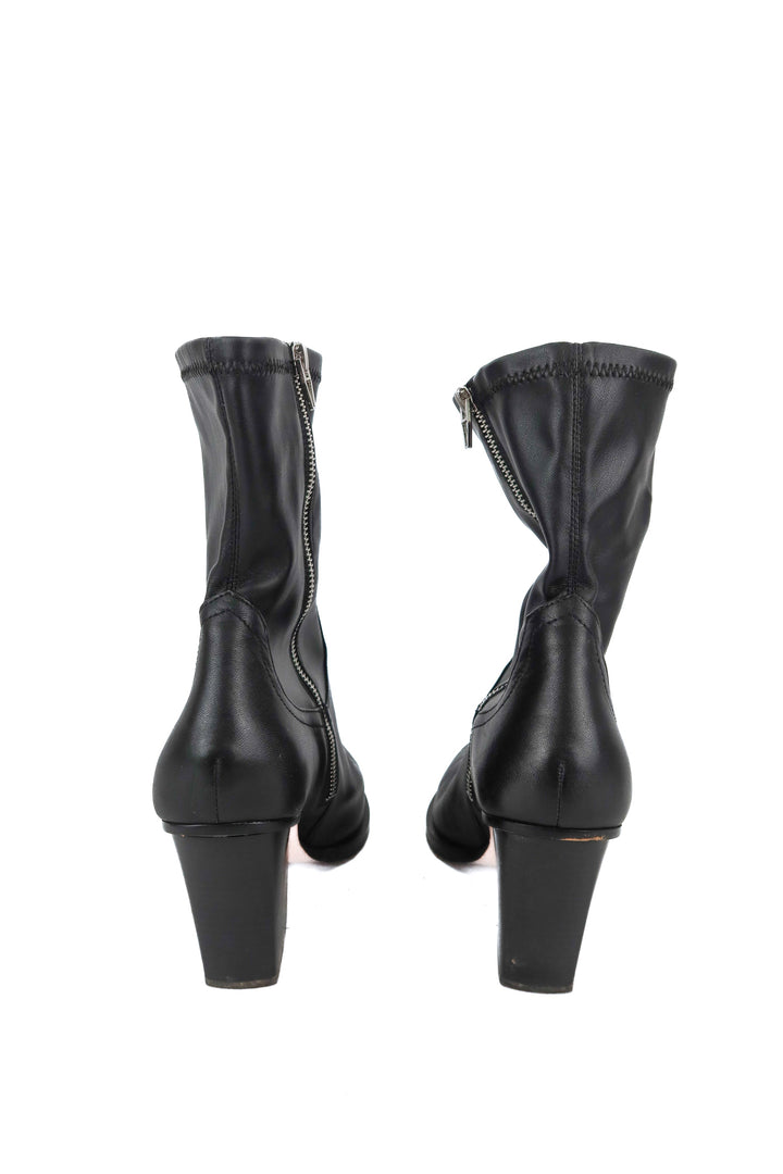 Dolce Vita black leather midi boots (10)