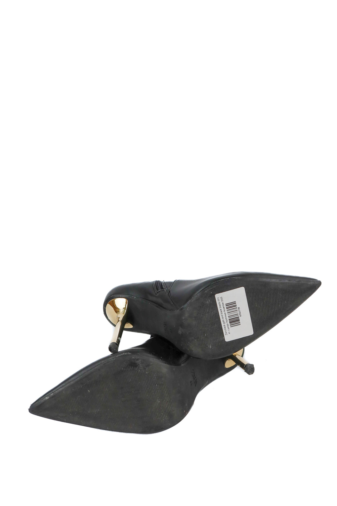 Zara black gold and black boots (41)