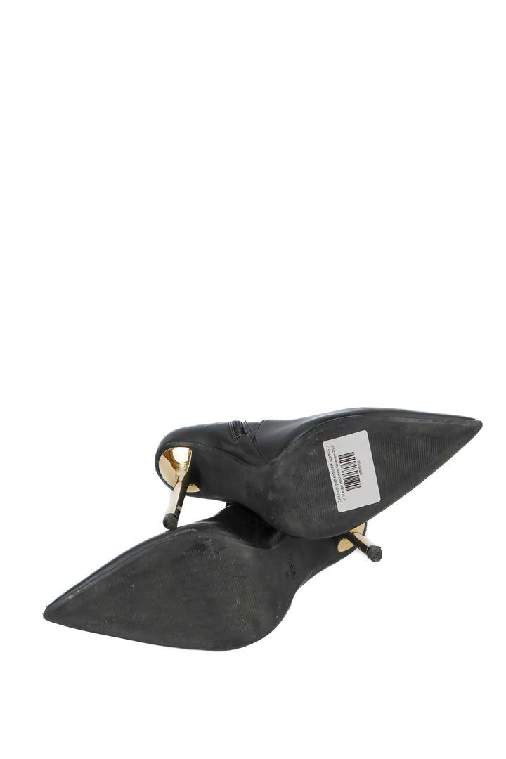 Zara black gold and black boots (41)