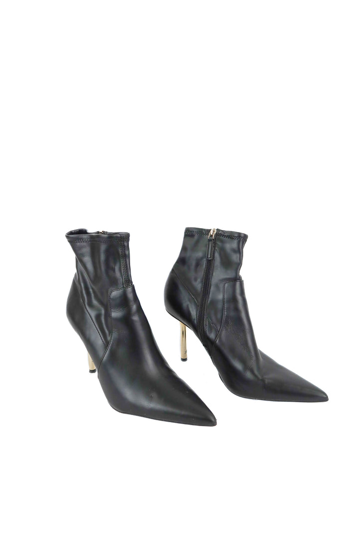 Zara black gold and black boots (41)