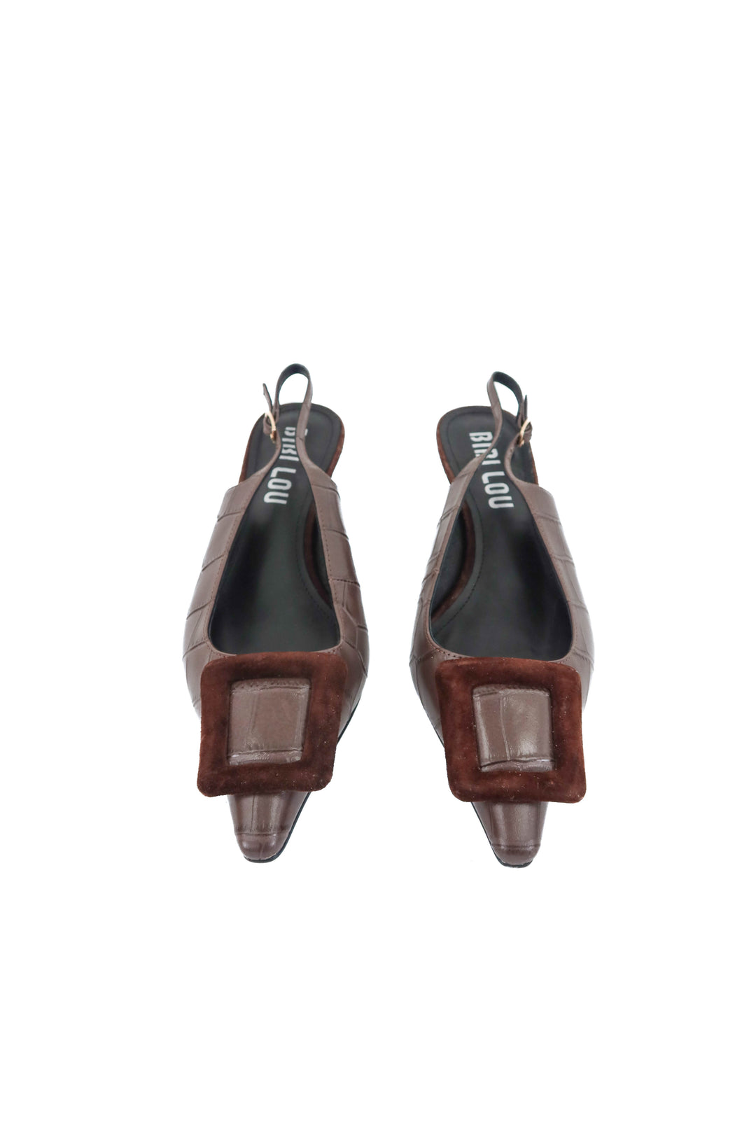 bibilou brown kitten heel (10; retail $180)