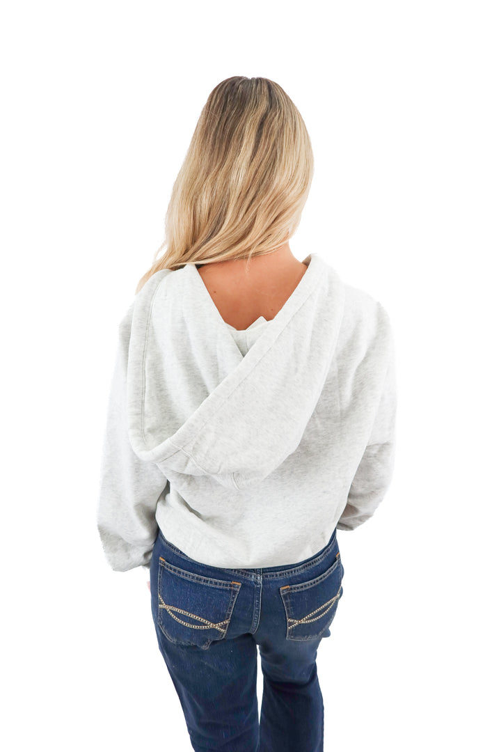 abercrombie & fitch grey zip up hoodie (m)