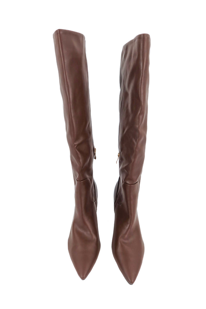 Billini over the knee brown leather boots (10)