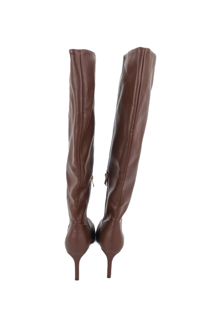 Billini over the knee brown leather boots (10)