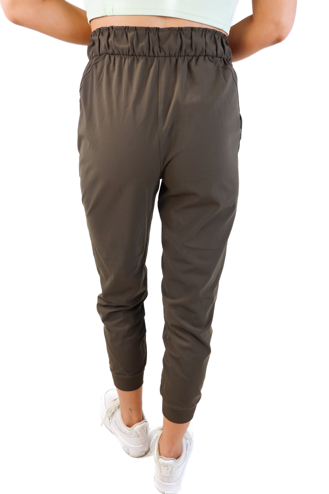 Lululemon olive green joggers (s*; retails for $128)