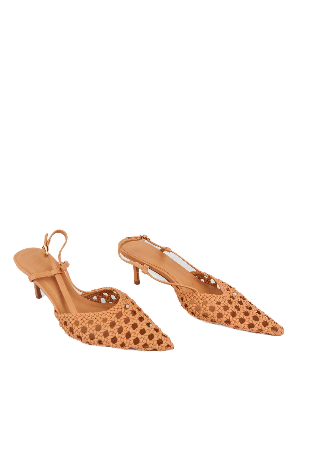 billini rattan sling back heels (10; retail $100)