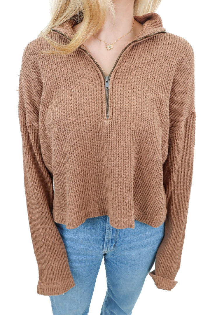 Reformation waffle knit top (S)