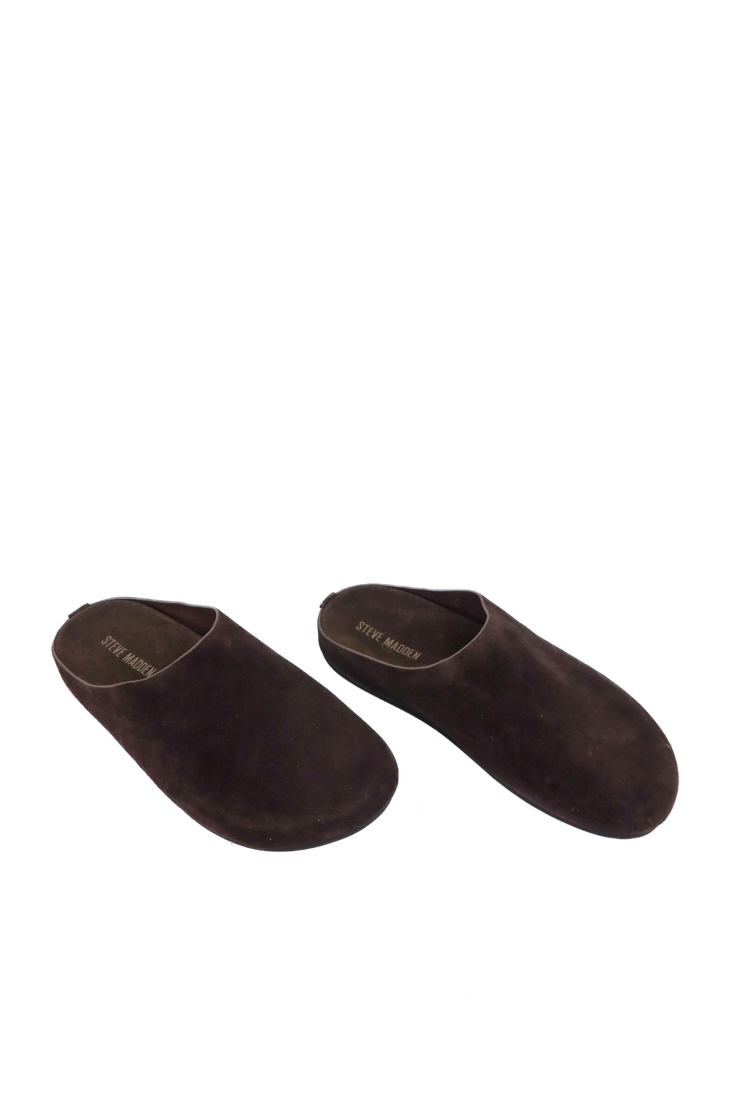 steve madden brown suede clogs (10; retail $119)