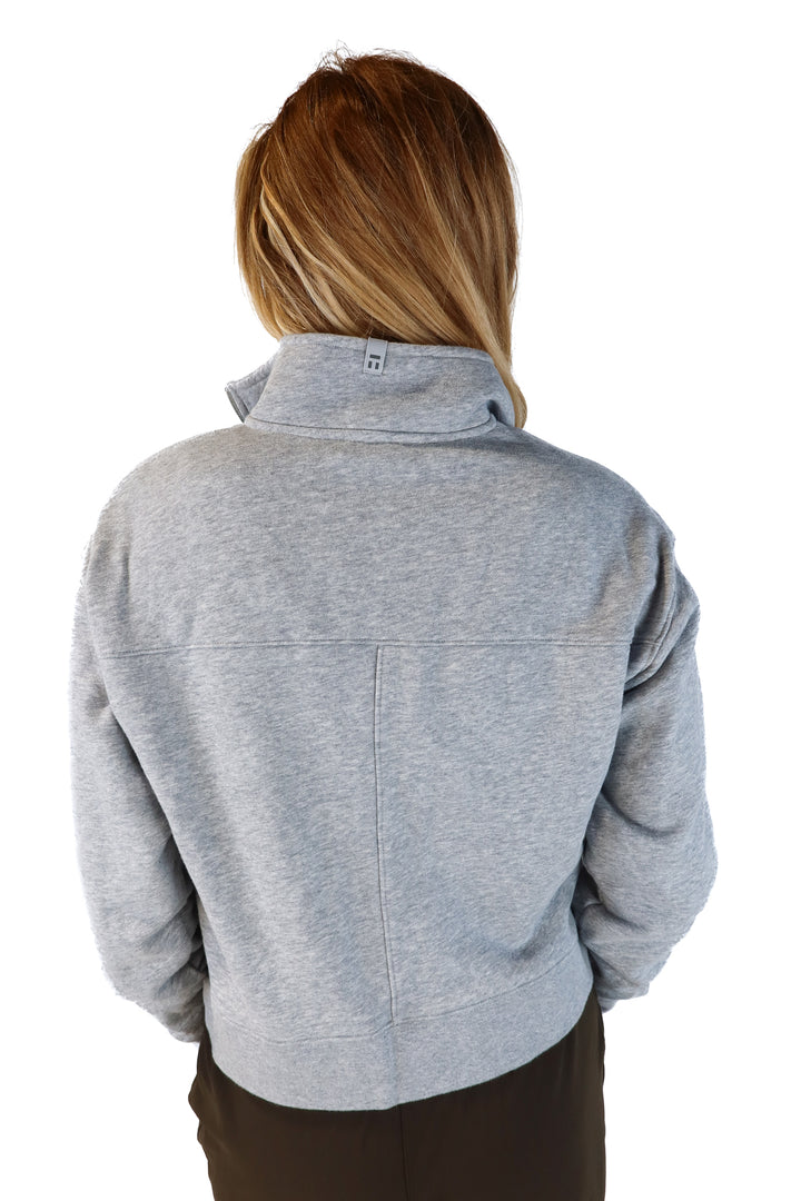 Tommy John light grey cropped quarter zip (s; retails for $84)
