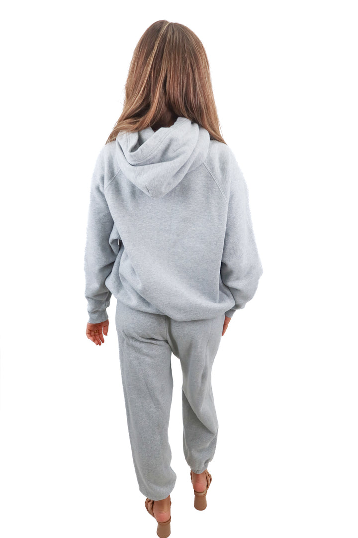 aritzia grey sweat fleece set (s; retail $163)