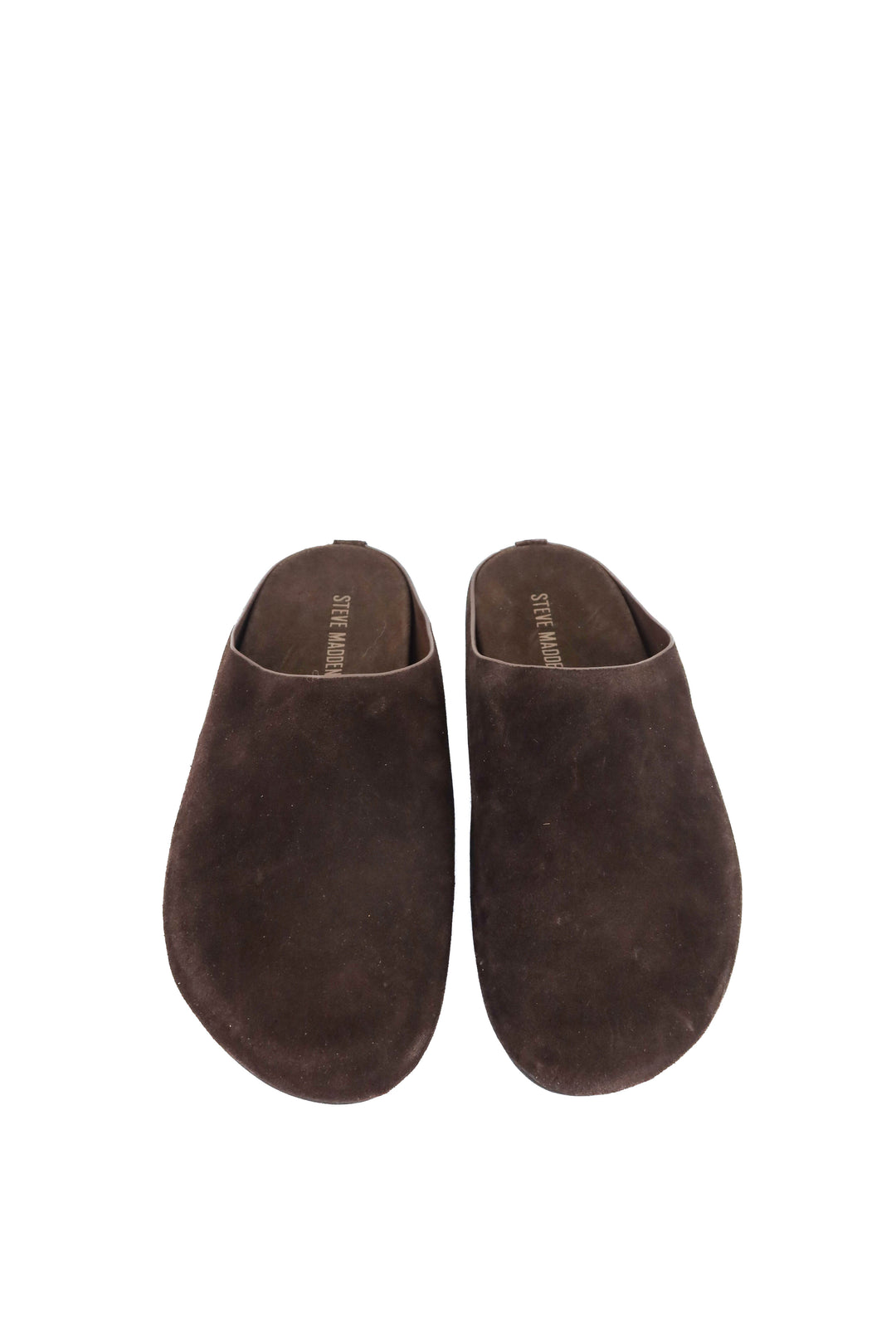 steve madden brown suede clogs (10; retail $119)