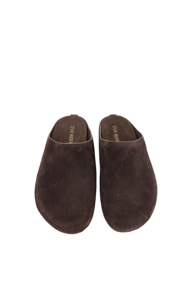steve madden brown suede clogs (10; retail $119)