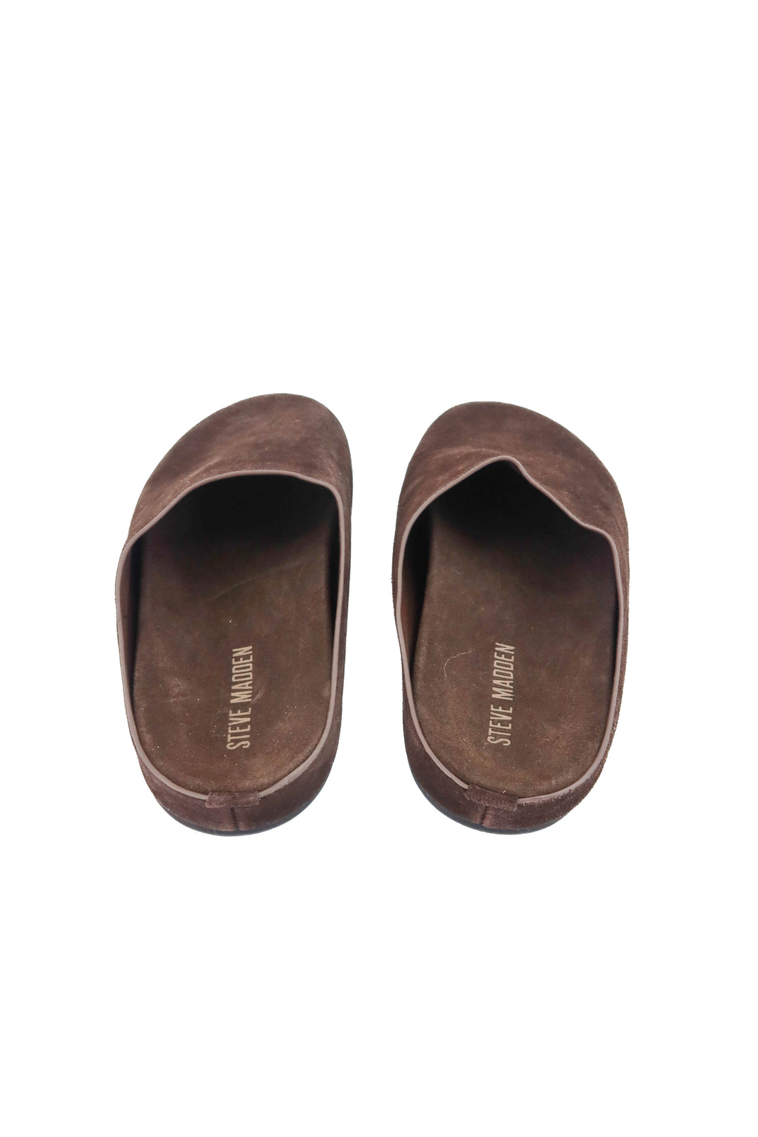 steve madden brown suede clogs (10; retail $119)