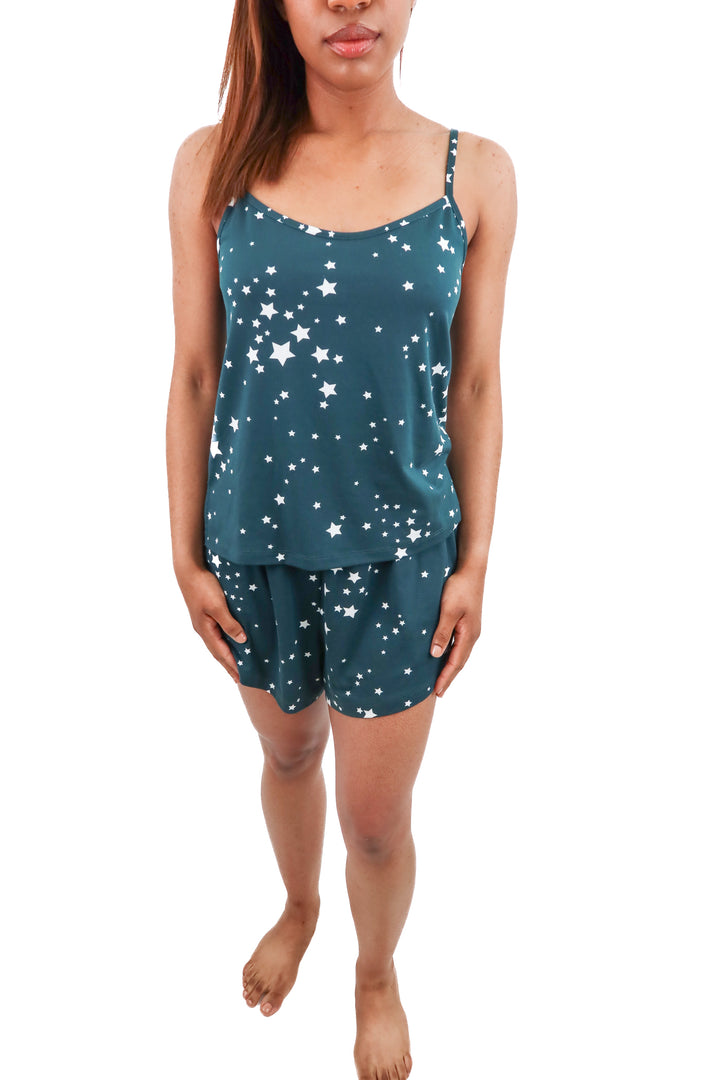 mason grey green star pjs (s)
