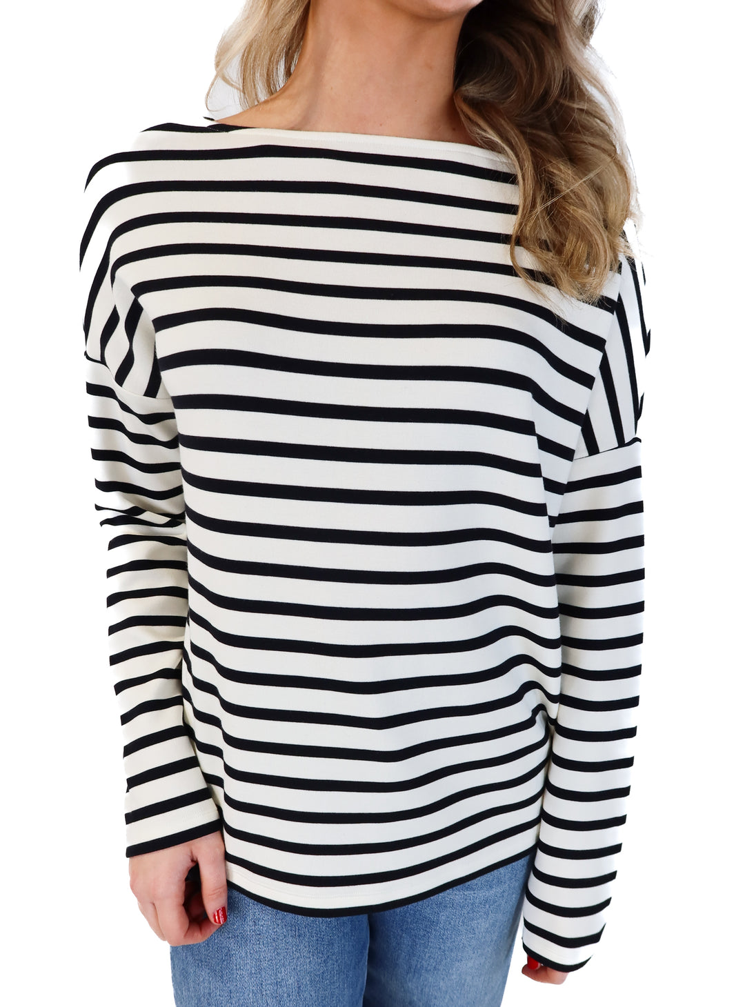 Spanx white/black striped boat neck top (s; retails for $98)