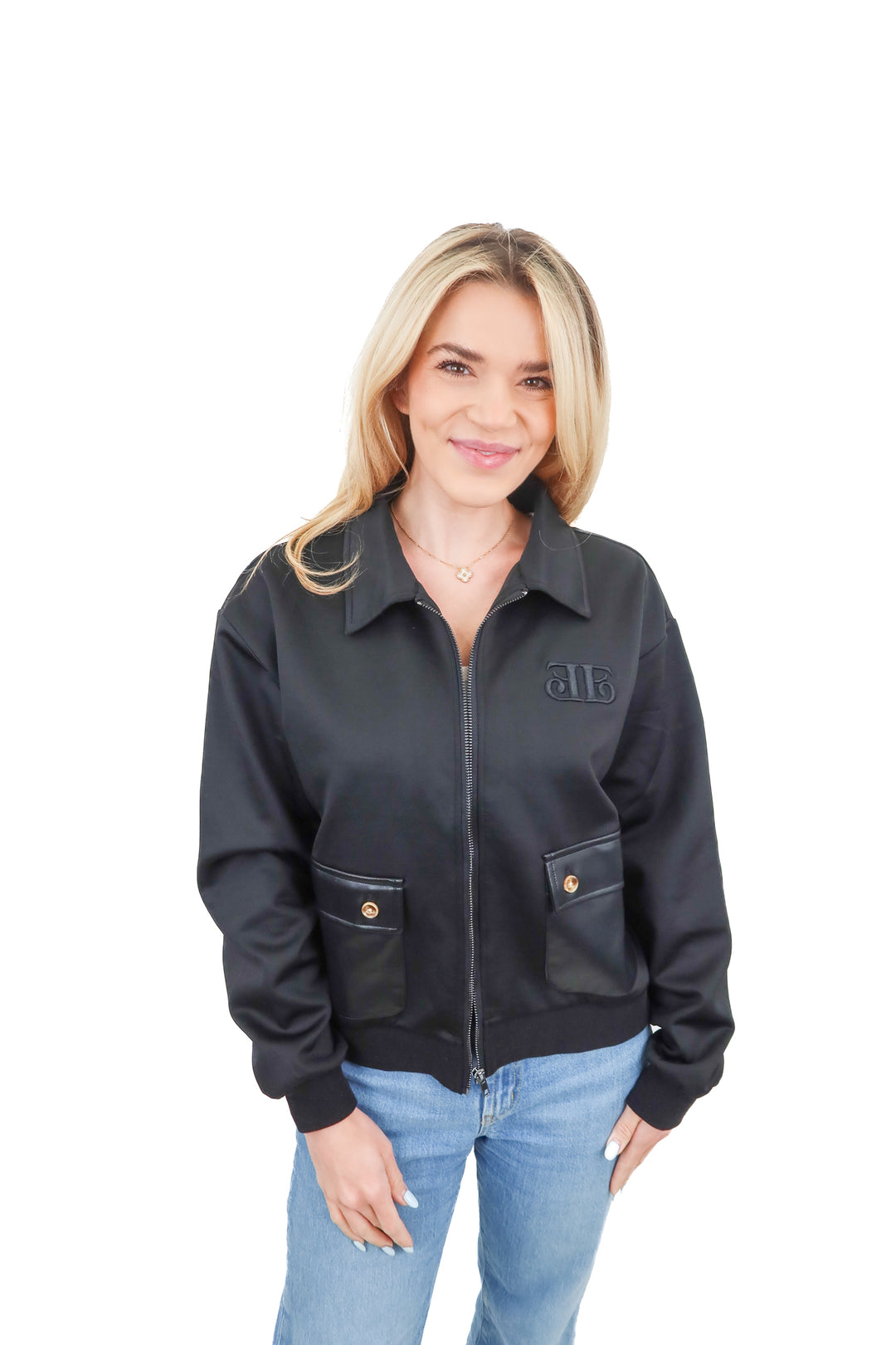 Ellandemm black bomber jacket NWT (S)