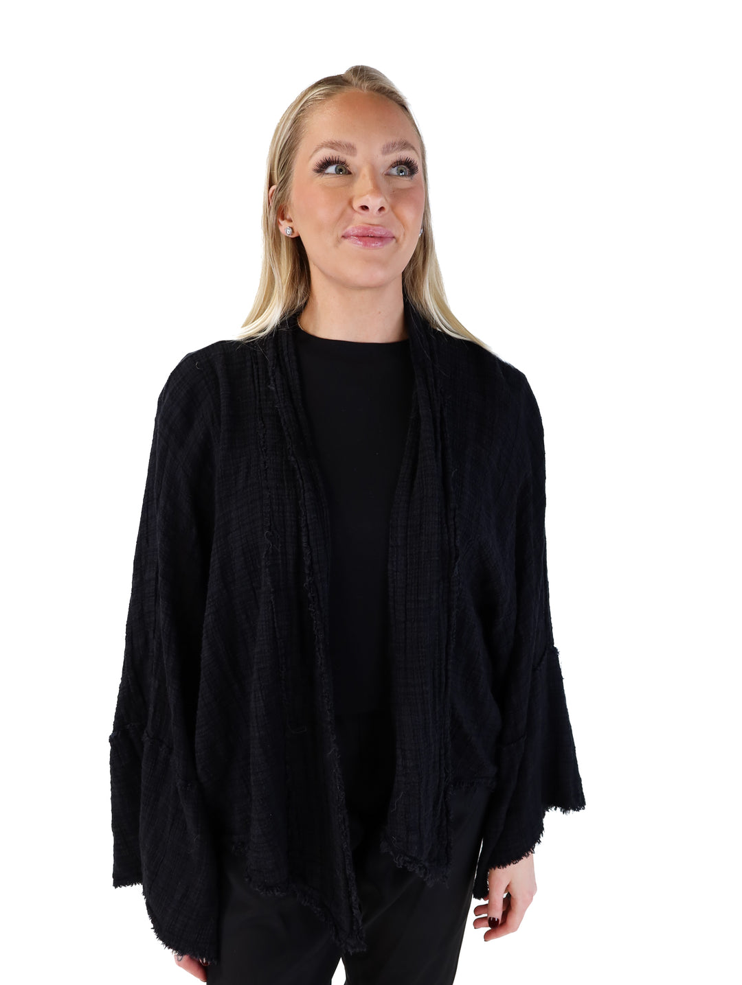Free people black gauze caftan (m/l)