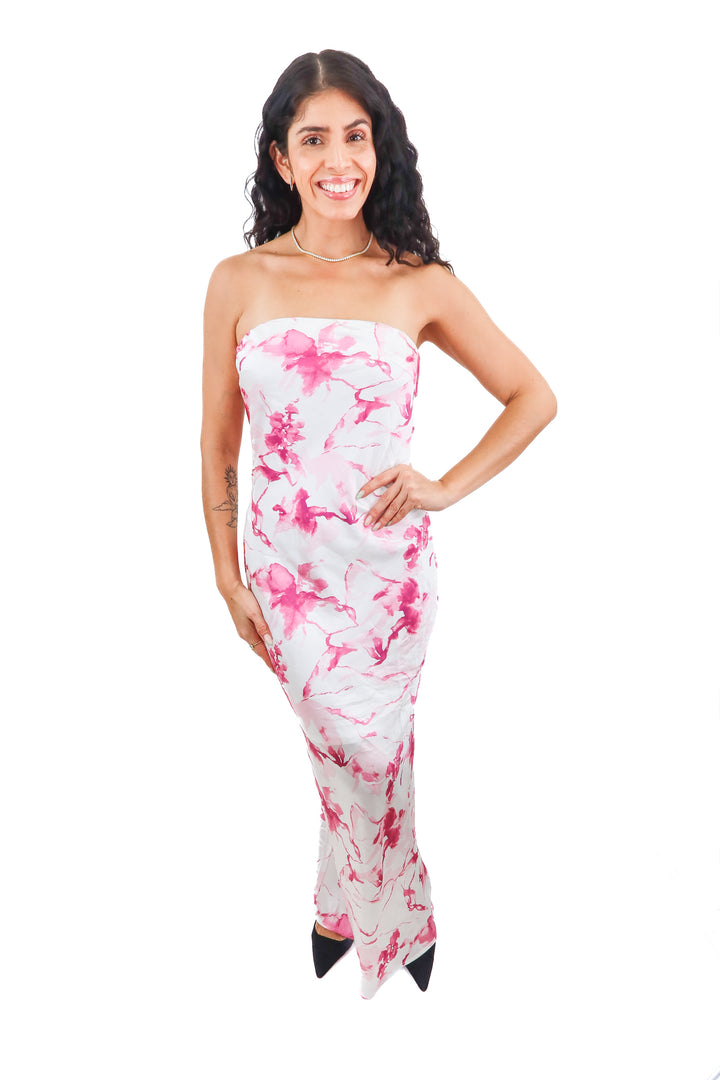 cupshe pink marble satin maxi dress NWT (s; retail $35)
