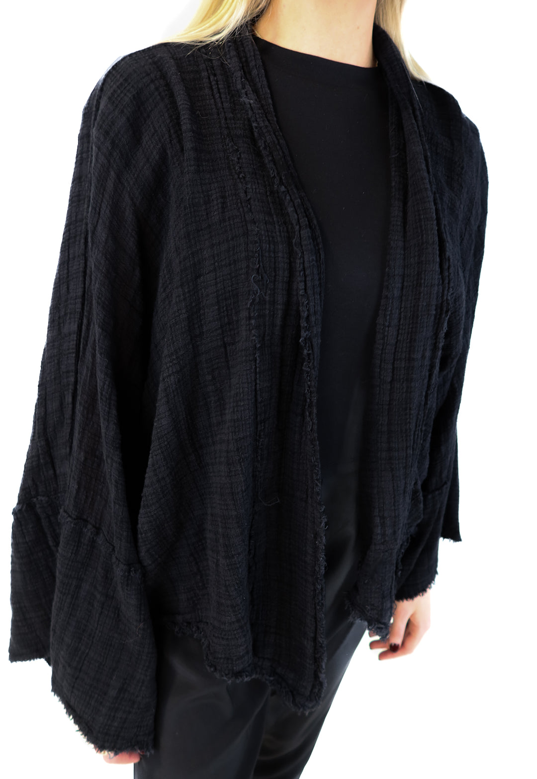 Free people black gauze caftan (m/l)