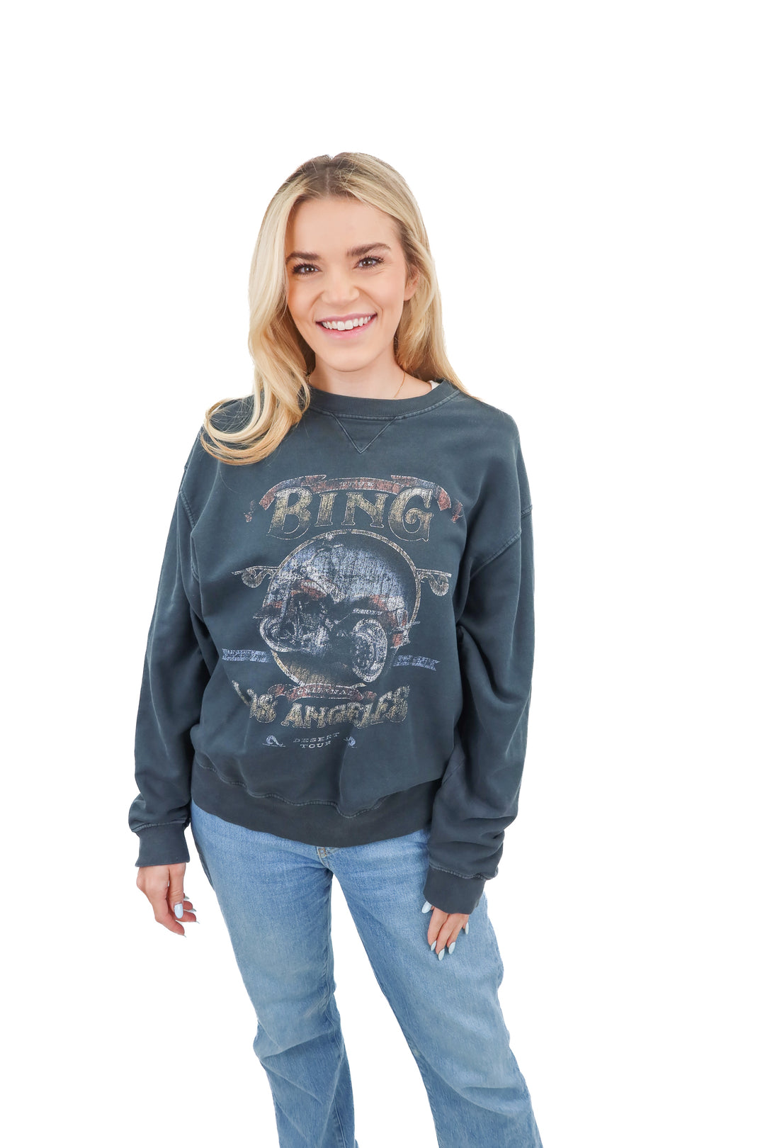 Anine Bing graphic sweatshirt (L; retail $220)