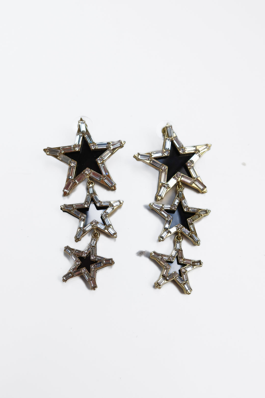 Large star drop earrings