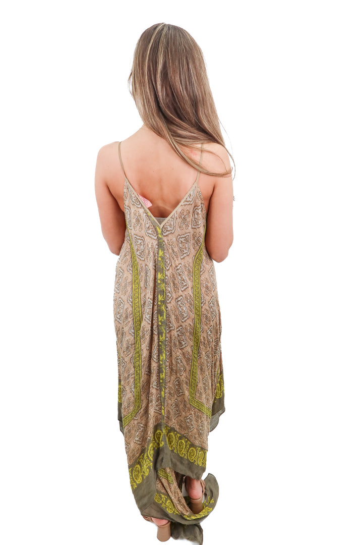 Theodora & Callum pattern linen dress (s; retail $225)