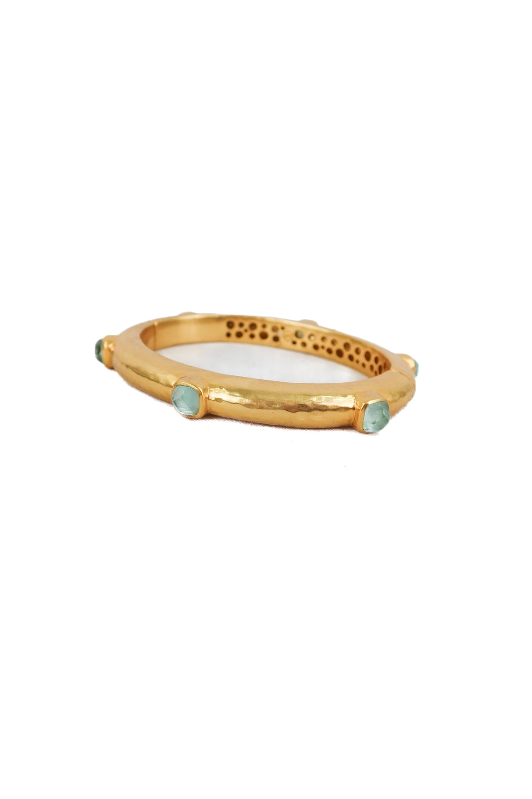 julie vos catalina hinge bangle iridescent aquamarine blue (retail $295)