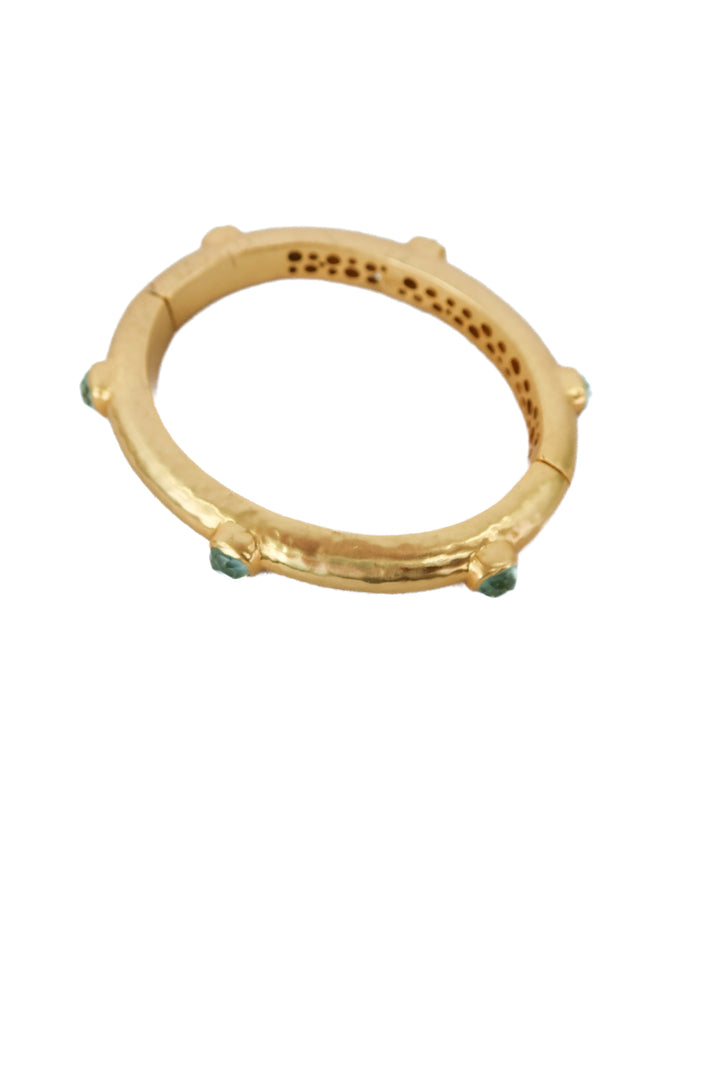 julie vos catalina hinge bangle iridescent aquamarine blue (retail $295)