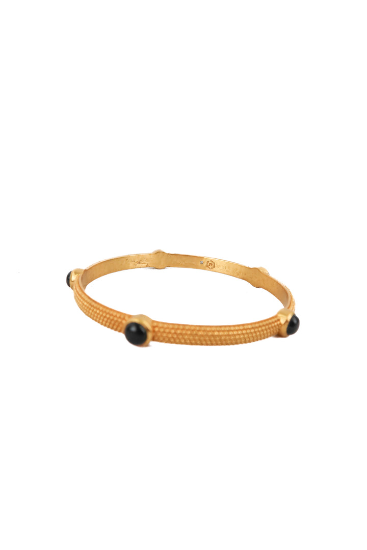 julie vos cabochon bangle in obsidian black (retail $135)
