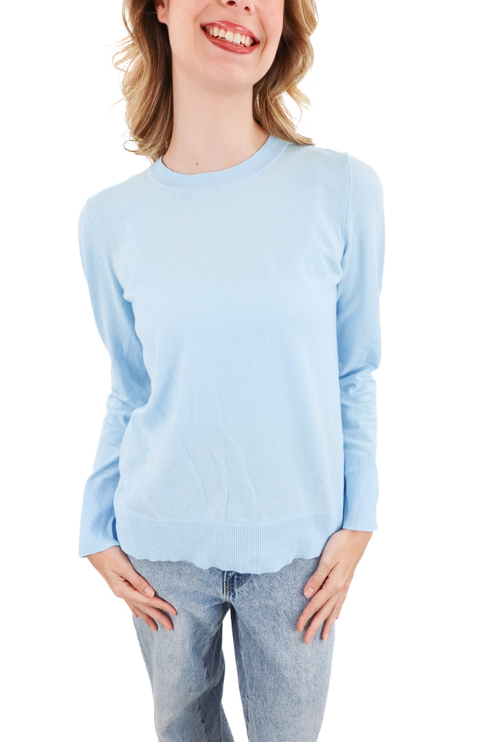 free assembly blue crewneck sweater (m)