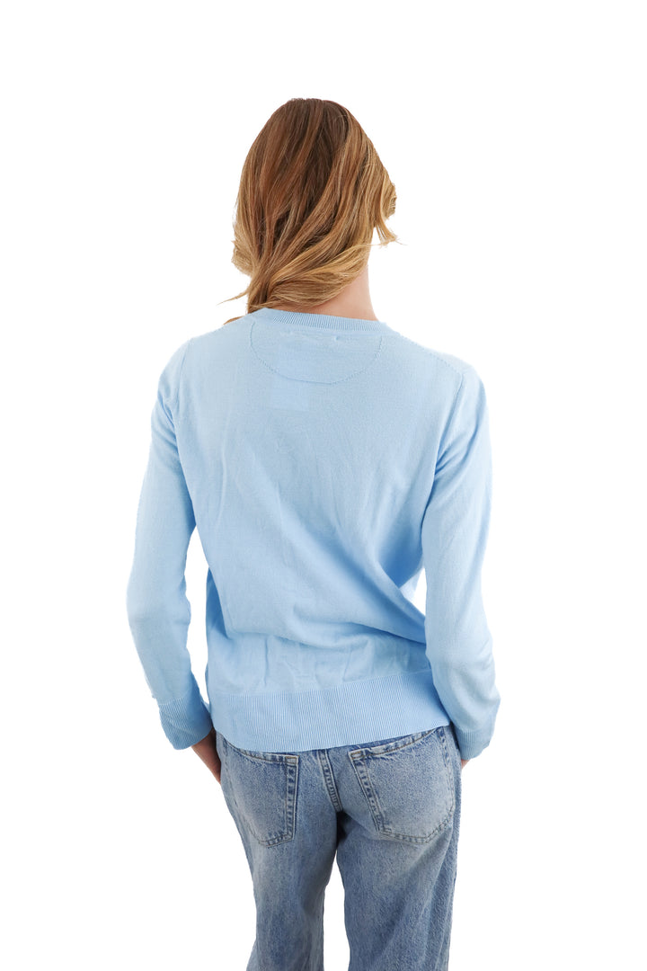 free assembly blue crewneck sweater (m)