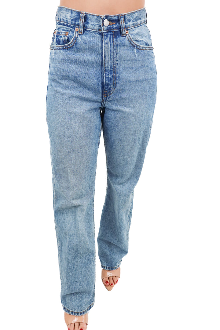 DR DENIM medium wash straight leg jeans (26)