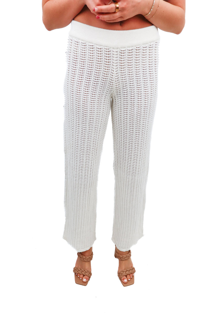 tularosa white crochet pants (m; retail $168)