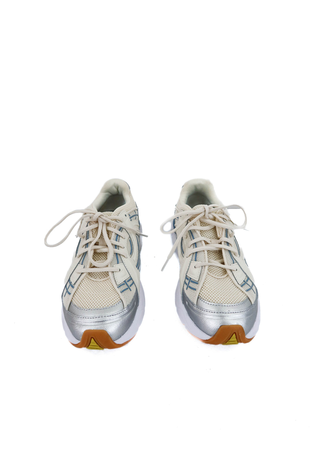 under armour white and yellow chunky sneaker (10; retail $70)