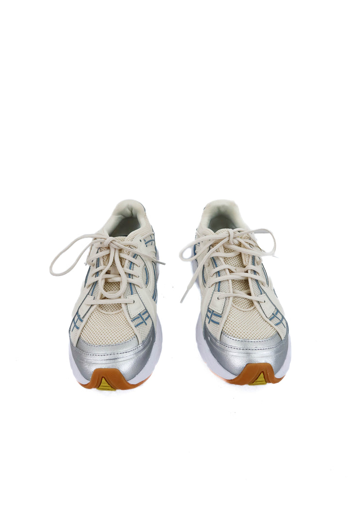 under armour white and yellow chunky sneaker (10; retail $70)