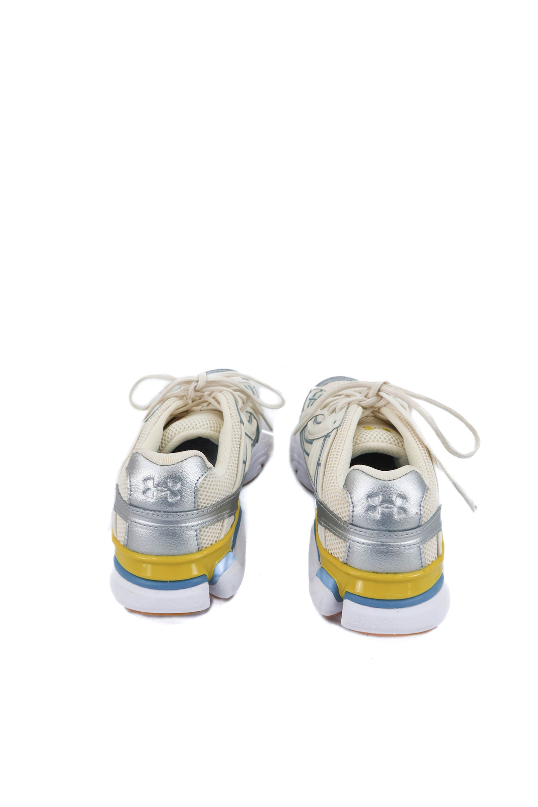 under armour white and yellow chunky sneaker (10; retail $70)