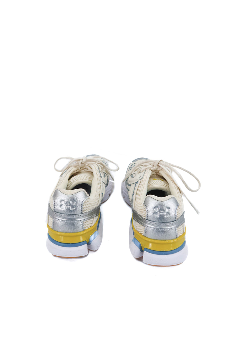 under armour white and yellow chunky sneaker (10; retail $70)