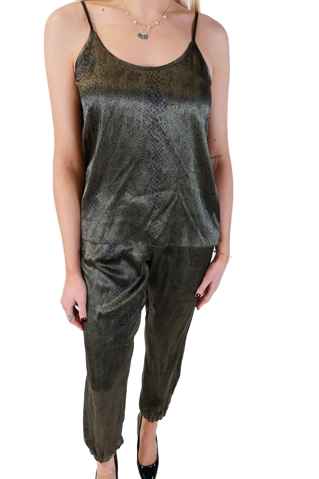 ATM green snakeskin set (s; retail $295)