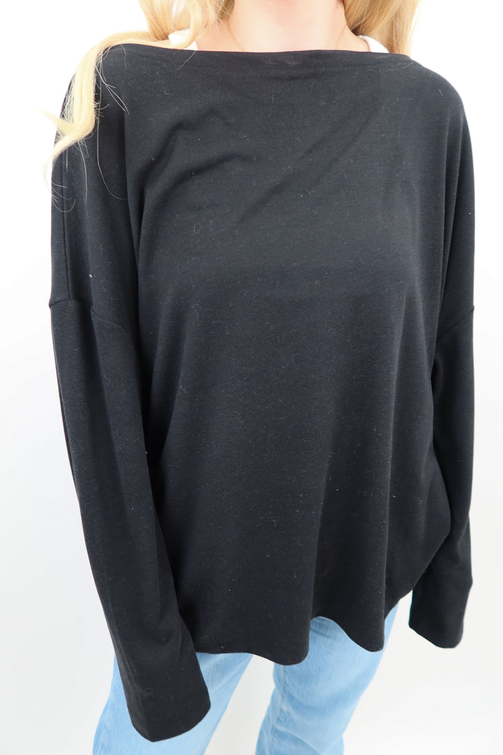 all saints black "rita tee" NWT (S; retail $79)