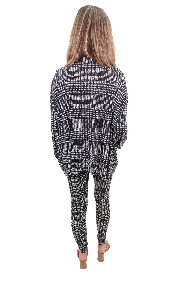 Norma kamali houndstooth set (S; retail $525)