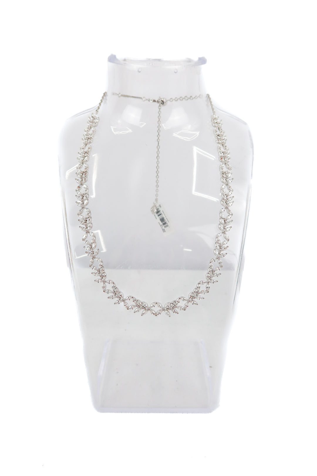 kendra scott rosalie crystal silver tennis necklace NWT (retail $150)