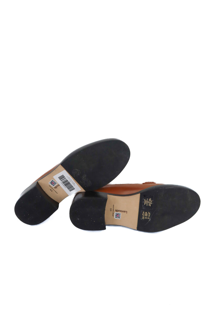 larroude brown fur loafer (8.5; retail $390)