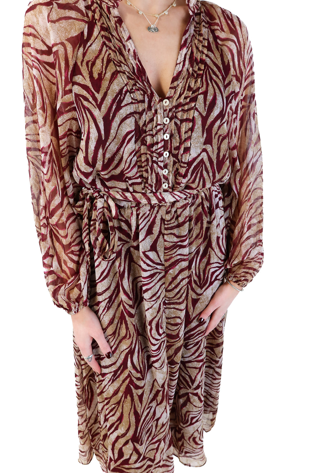 MNG Animal Print Maxi Dress NWT (M; retails for $60)