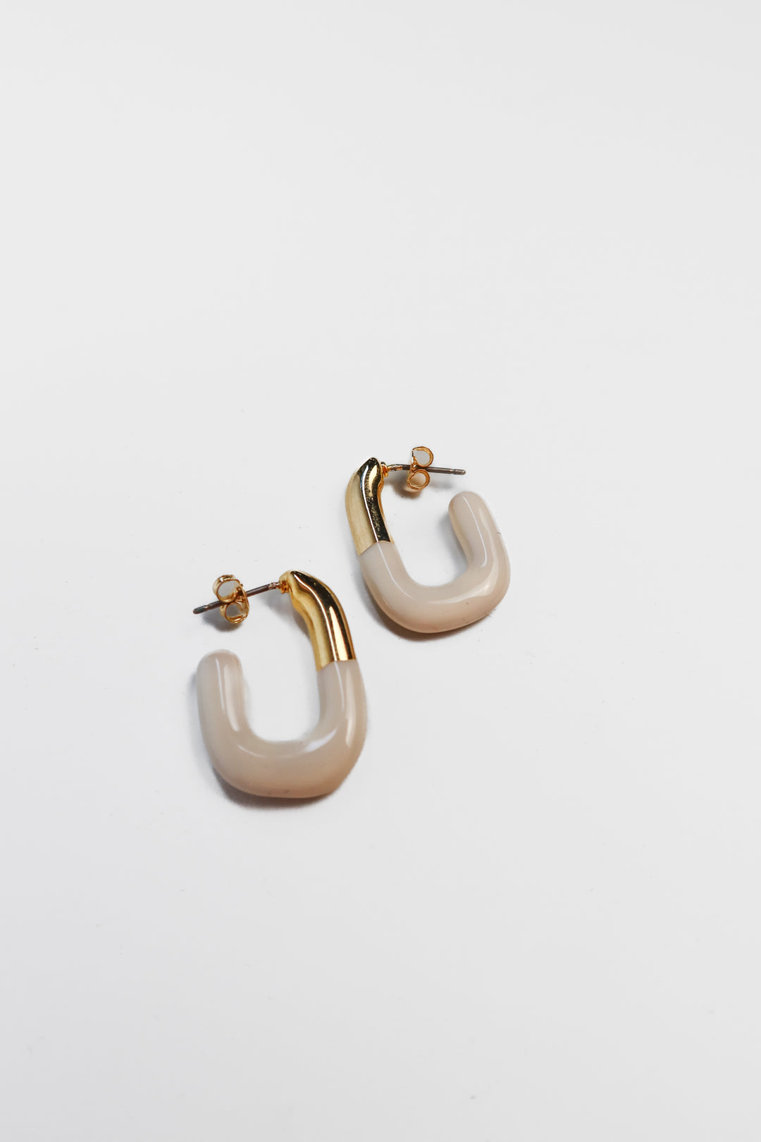 ALV jewels white/gold abstract earrings (retails for $60)