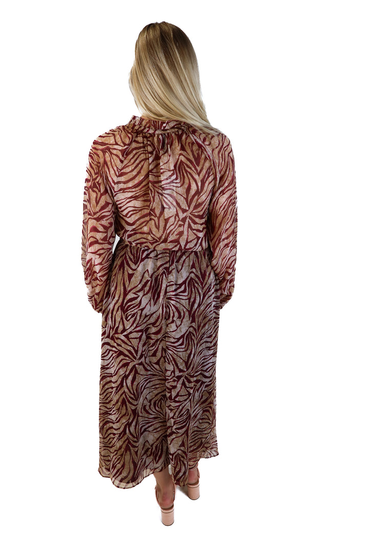 MNG Animal Print Maxi Dress NWT (M; retails for $60)