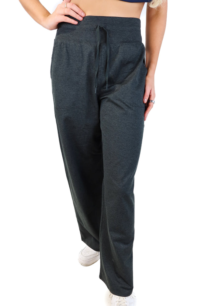 Spanx green heathered sky soft straight leg pants NWT (M; retails for $128)