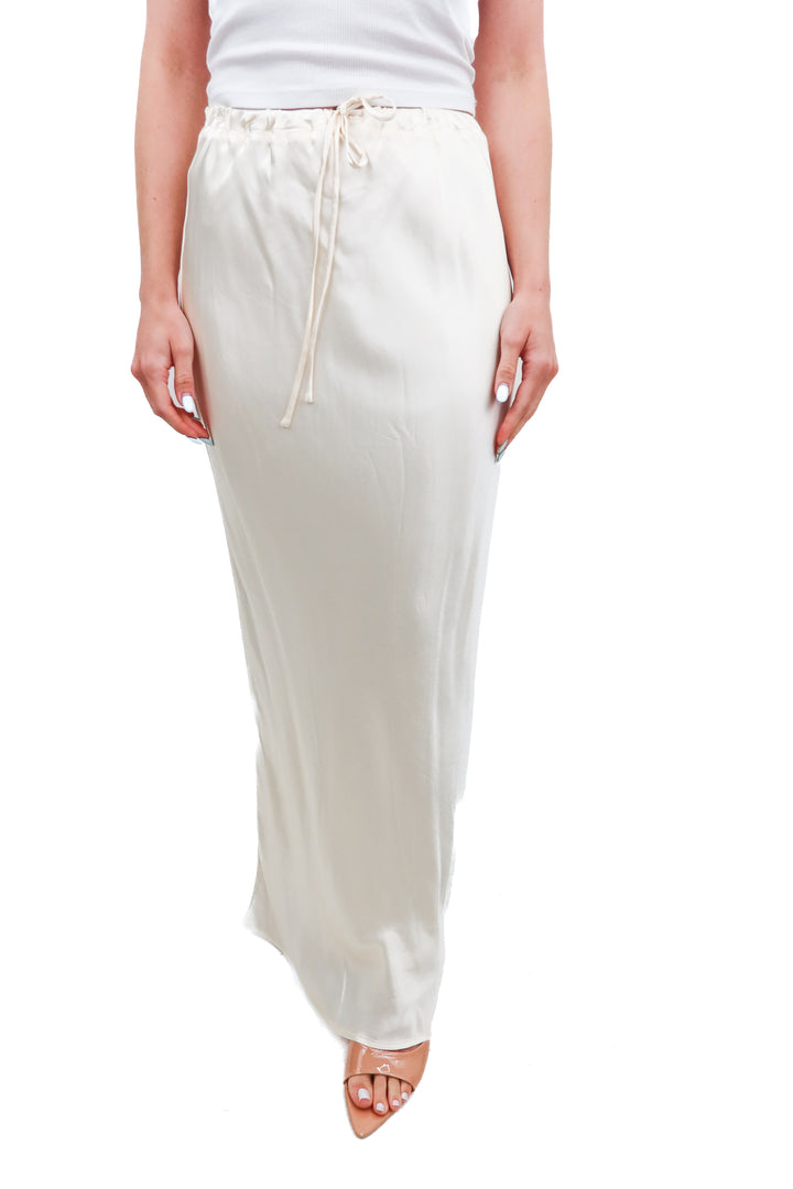 Wayf long satin skirt NWT (XS; retail $110)