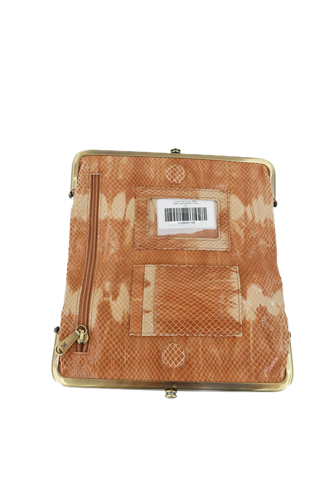 hobo nude snakeskin wallet