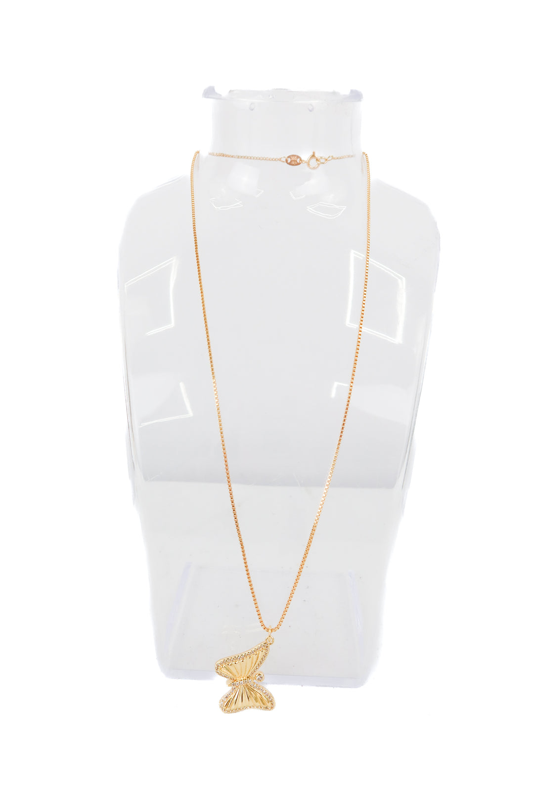gold filled 18k butterfly necklace