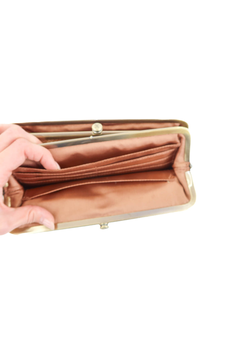hobo nude snakeskin wallet